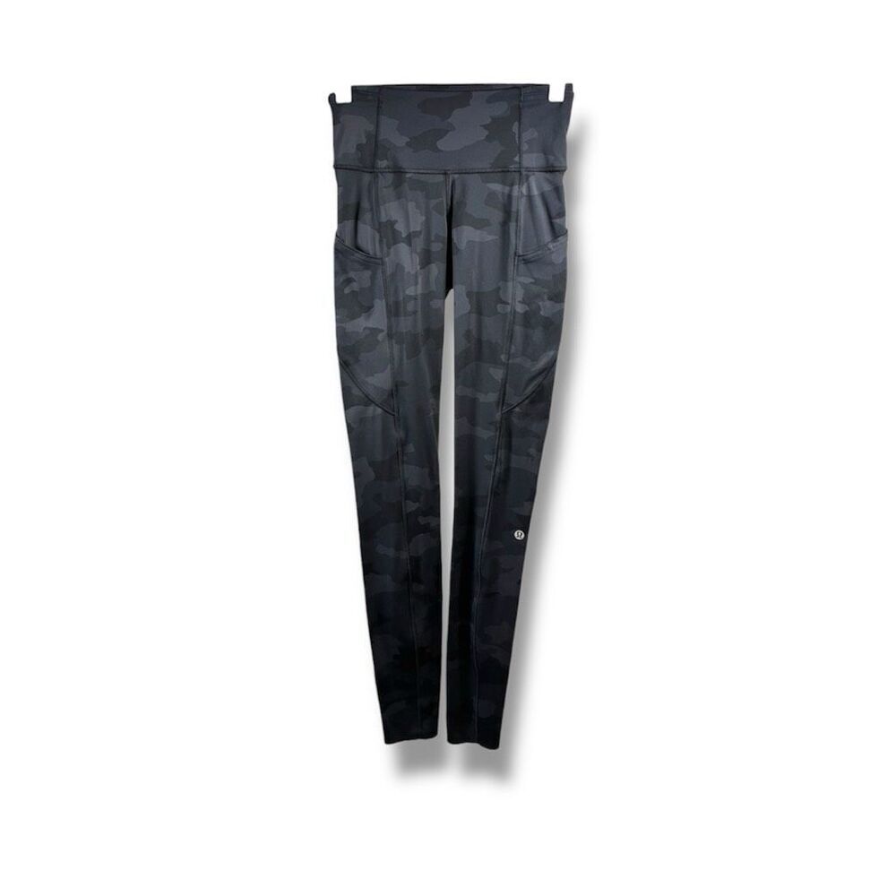 Lululemon F and Free High Rise Incognito Camo Multi Gray Size 4